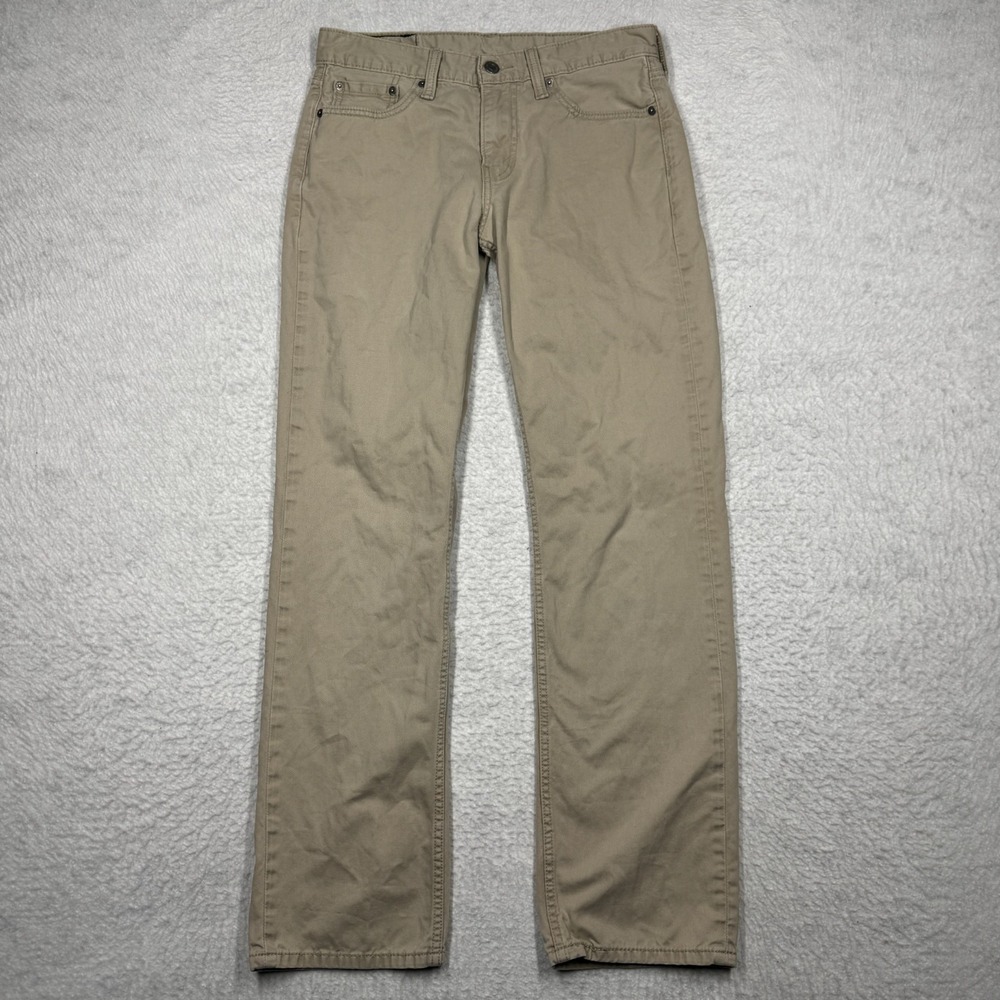 Levi's 514 Straight Fit Stretch Khaki Tan Casual Pants Men's Size 30x32